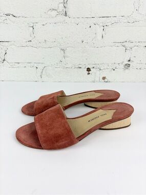 Paul Andrew Lina Sandal Mule Rose Suede Leather Italy 39